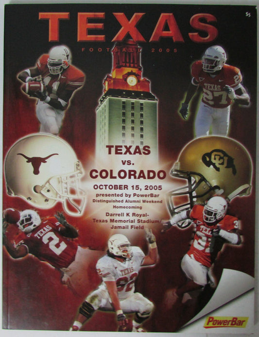 2005 Texas vs. Colorado College Football Game Program 145351