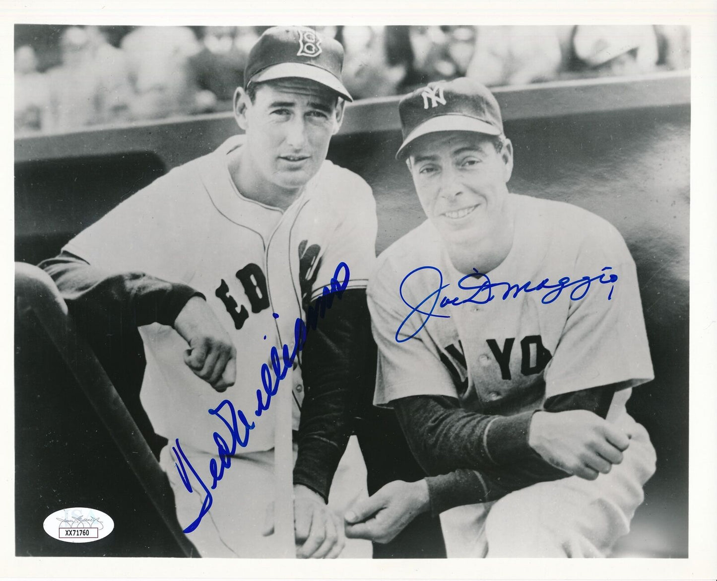 Ted Williams/Joe DiMaggio Dual-Autographed 8x10 Photo JSA 179934