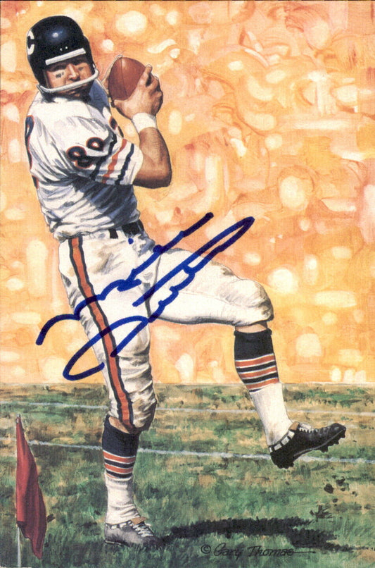 Mike Ditka HOF Autographed Goal Line Art GLAC Postcard Chicago Bears JSA