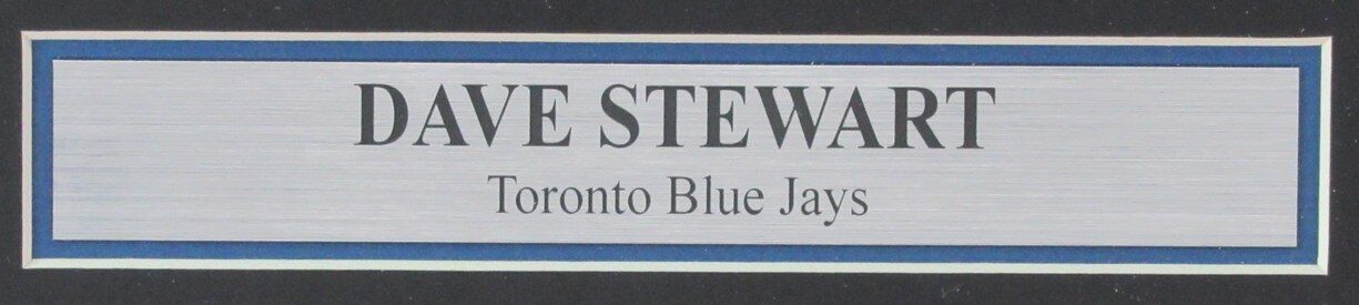 Dave Stewart Autographed 8x10 Photo Toronto Blue Jays Framed JSA 180974