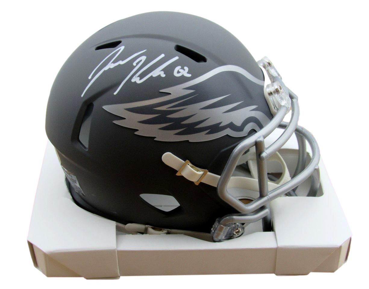 Jason Kelce Autographed Eagles Slate Mini Helmet Witness PSA/DNA 190109