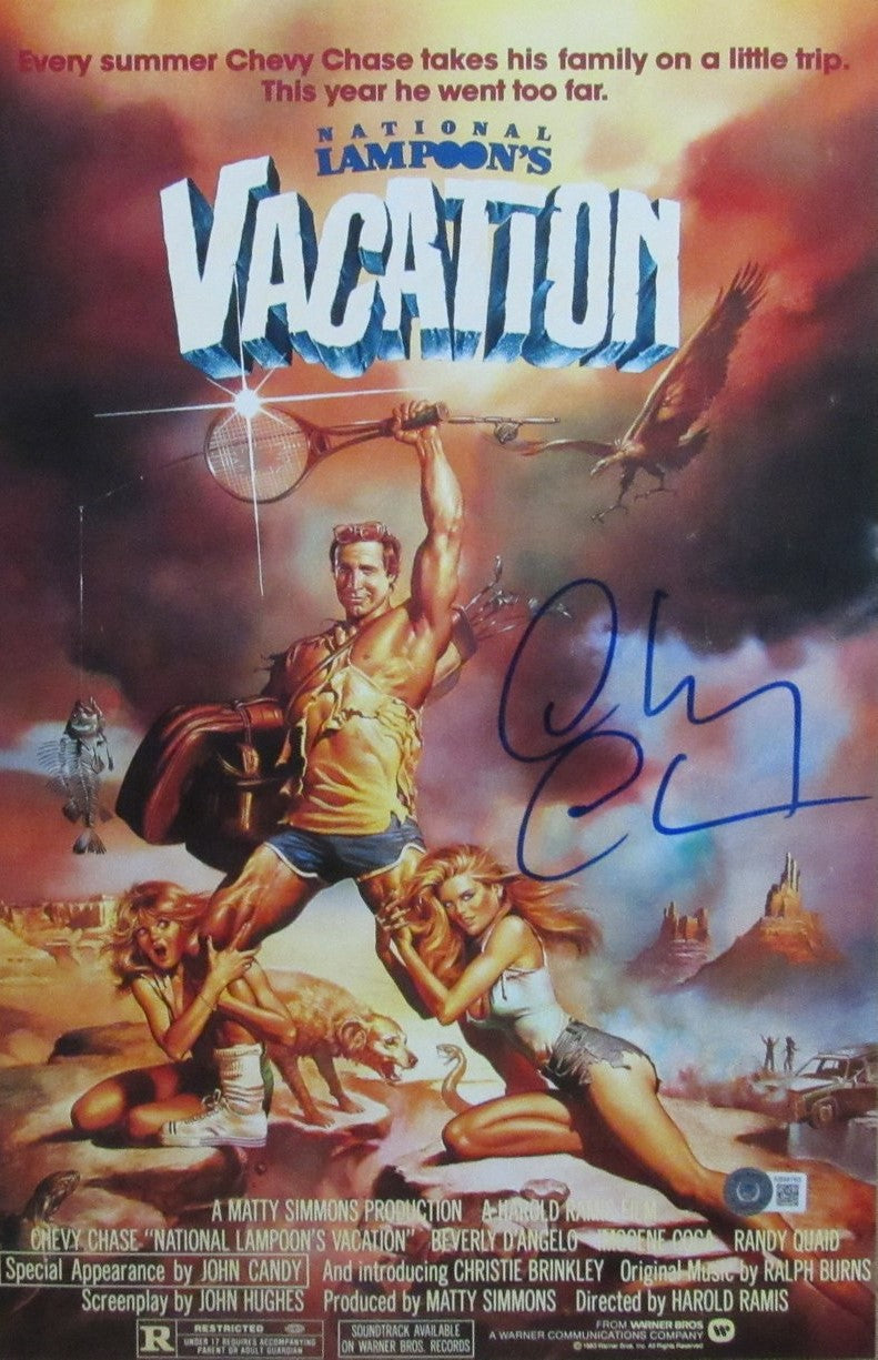 Chevy Chase Signed/Autographed 11x17 Movie Poster "Vacation" Beckett 189746