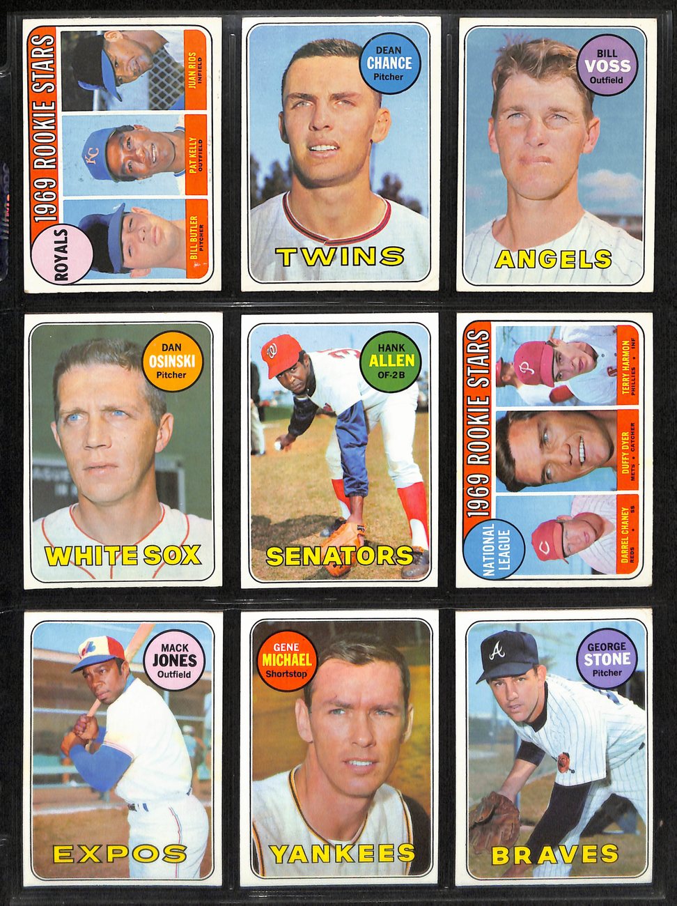 1969 Topps Baseball Card Complete Set (1-664) Mantle Ryan Jackson Seaver 191957