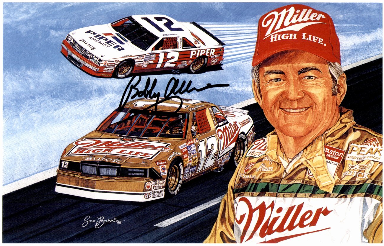 Bobby Allison Nascar Racing Legend Signed/Autographed 8.5x5.5 Color Photo 153901