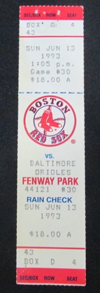 1993 Red Sox vs. Orioles Full Ticket Roger Clemens Win 127676