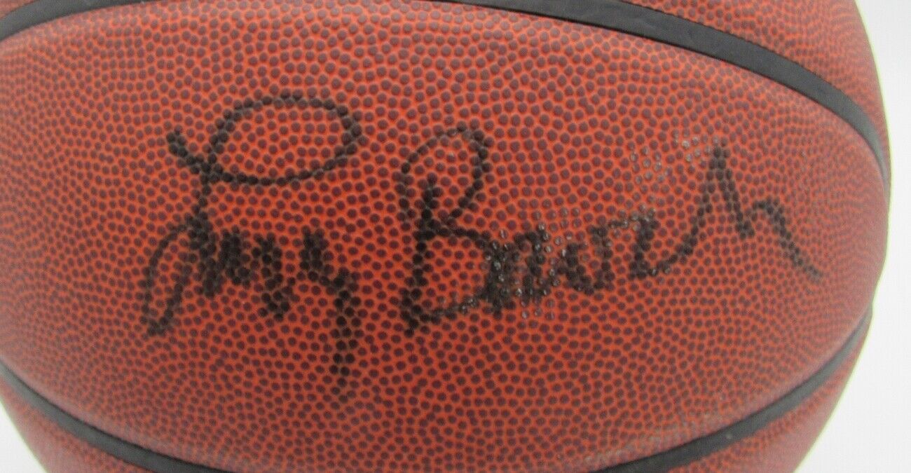 Larry Brown HOF Signed Kansas/Spurs/76ers Spalding Basketball Beckett 151727