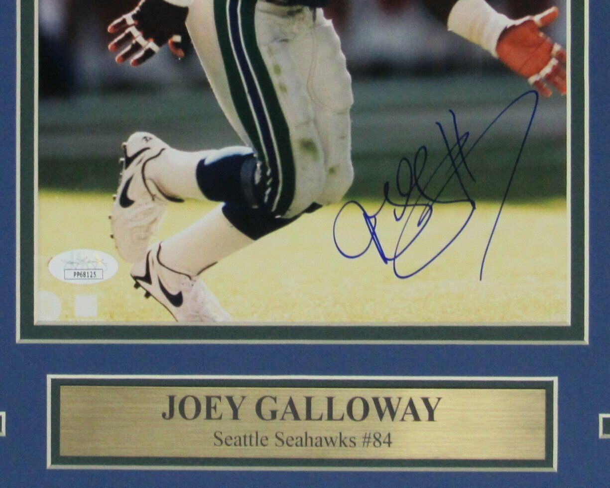 Joey Galloway Seattle Seahawks Signed/Autographed 8x10 Photo Framed JSA 162245
