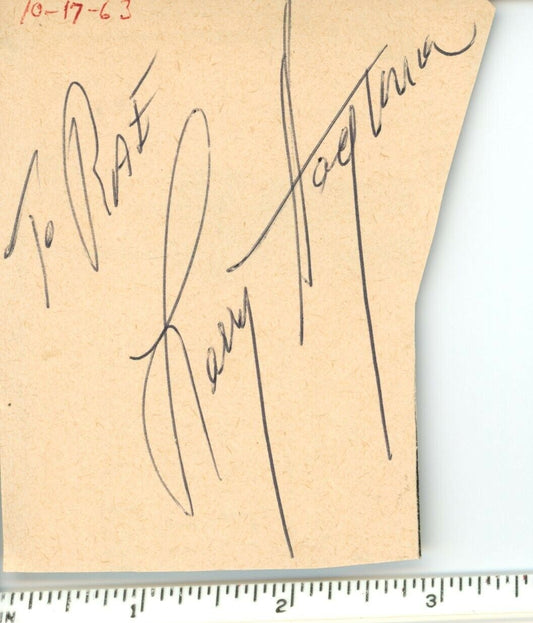 Larry Hagman Actor Signed/Inscribed 1963 Cut Album Page 159003