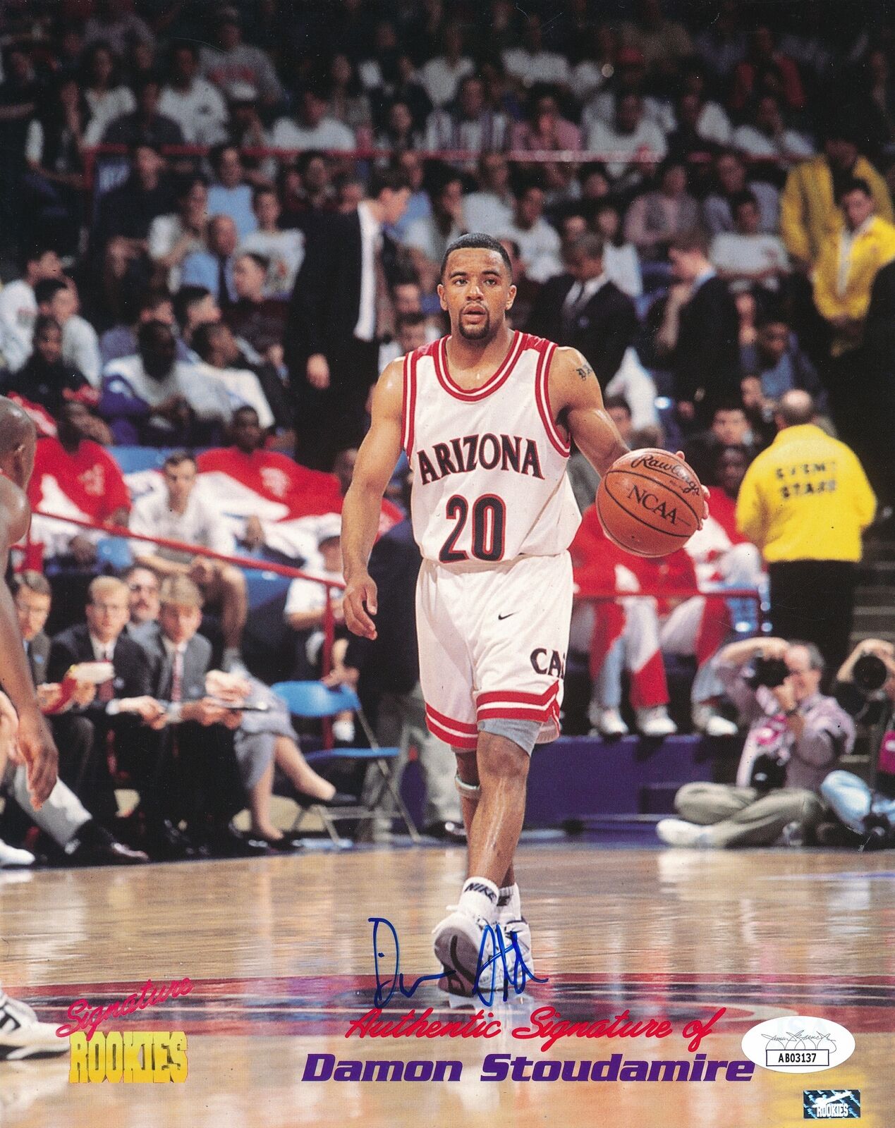 Damon Stoudamire Arizona Signed/Autographed 8x10 Photo JSA 166943