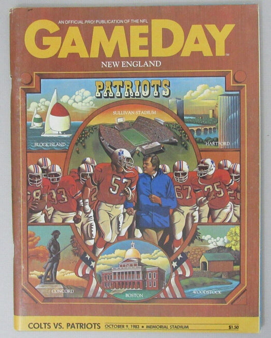 October 2, 1983 Colts vs. New England Patriots NFL GameDay Program