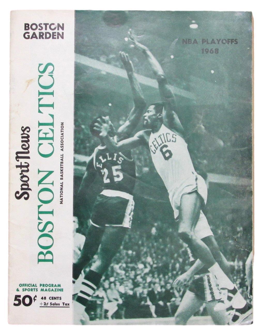 1968 Boston Celtics vs. Los Angeles Lakers Game 5 Championship Finals Program