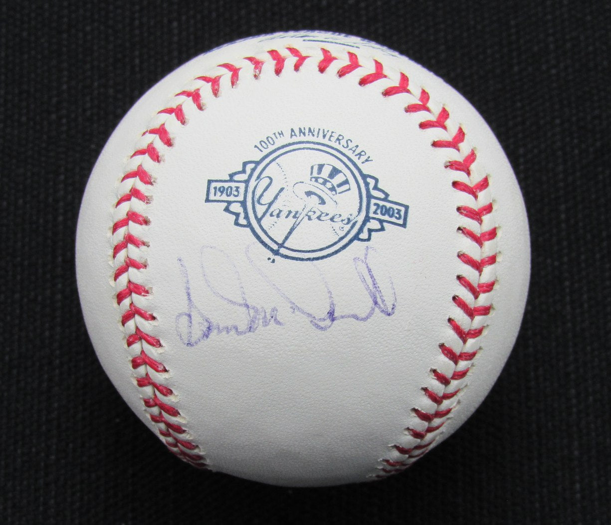 Sam McDowell Signed/Auto Yankees 100th OML Baseball JSA  186849