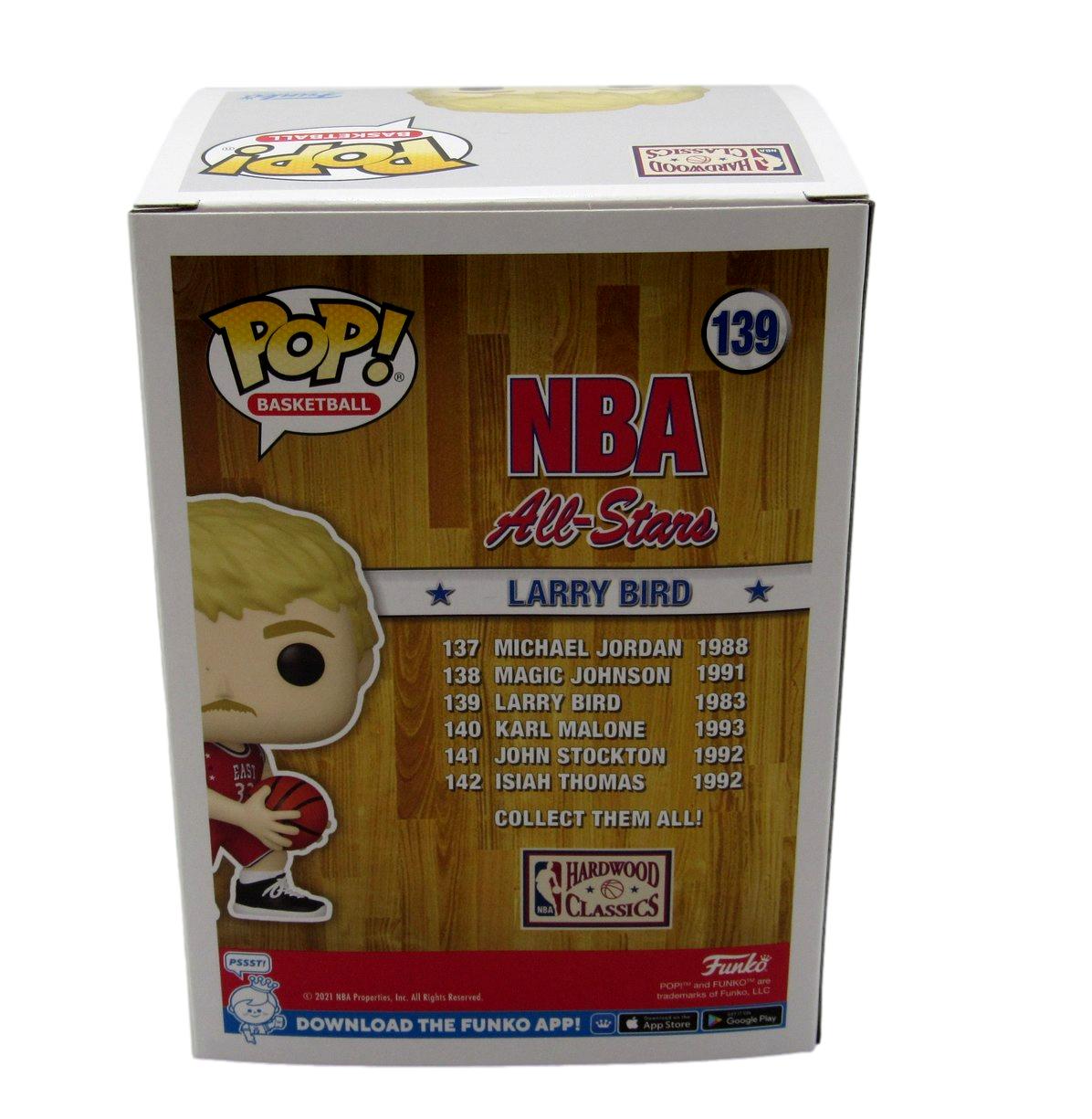 Larry Bird HOF Autographed Funko Pop! #139 Figurine Boston Celtics JSA 183308