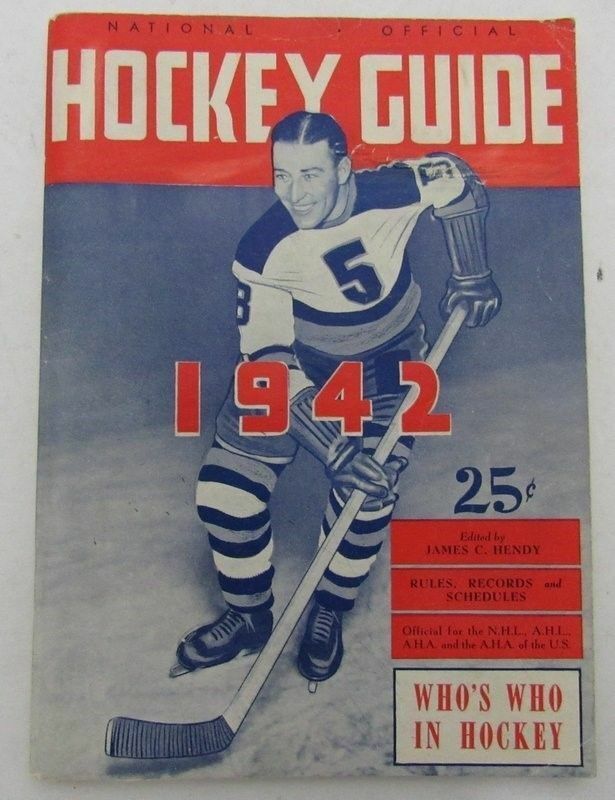 1942  National Hockey Guide Rules, Records, and Schedules 129484