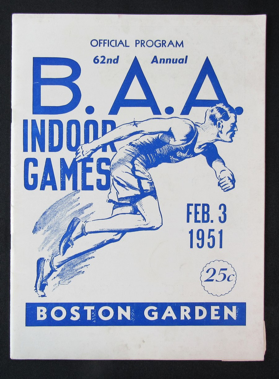 Vintage February 3, 1951 Boston B.A.A. Indoor Track Games Official Program