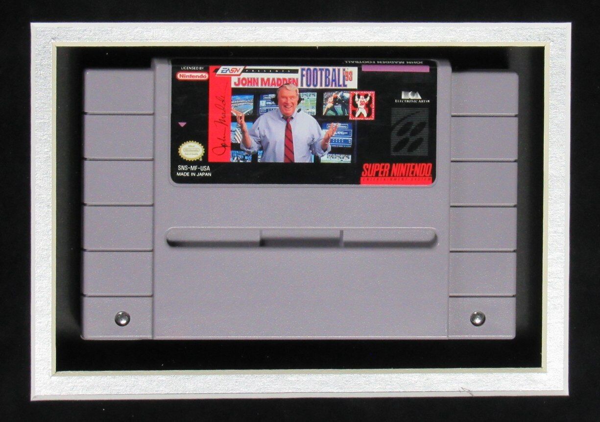 John Madden Oakland Raiders 8x10 Photo with Nintendo Game Framed 166056