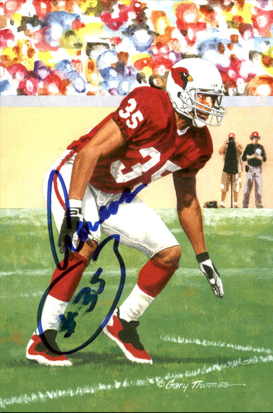 Aeneas Williams HOF Autographed Goal Line Art GLAC Postcard Cardinals JSA