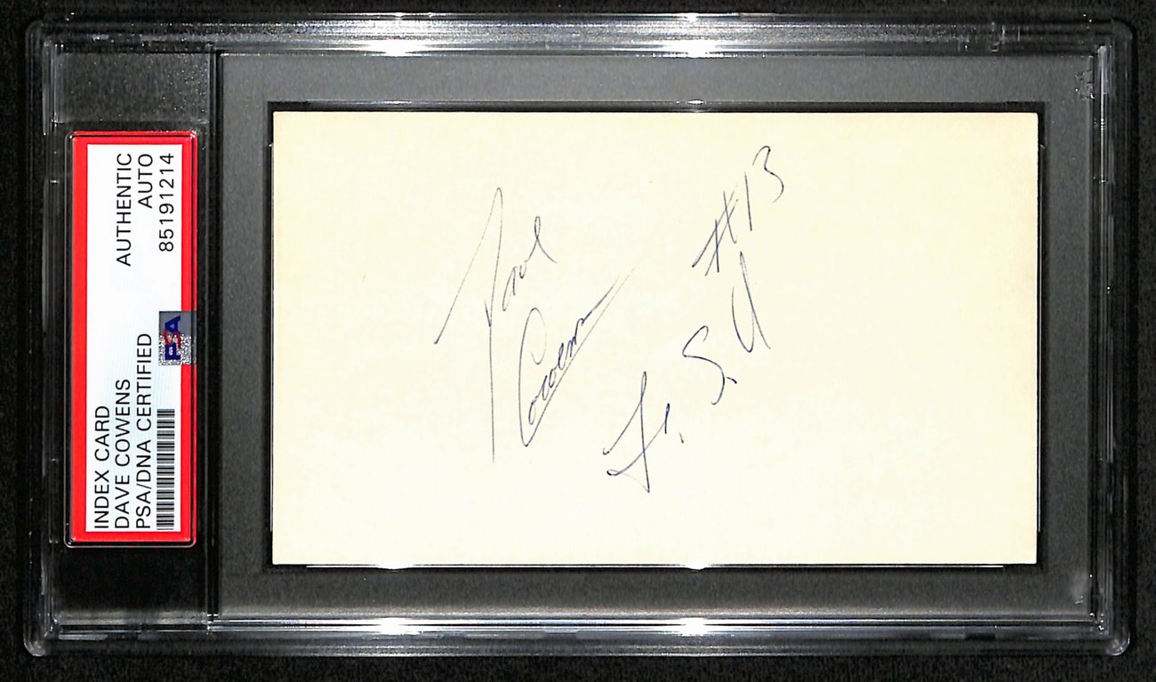 Dave Cowens HOF Signed/Auto 3x5 Index Card Boston Celtics PSA/DNA 188561