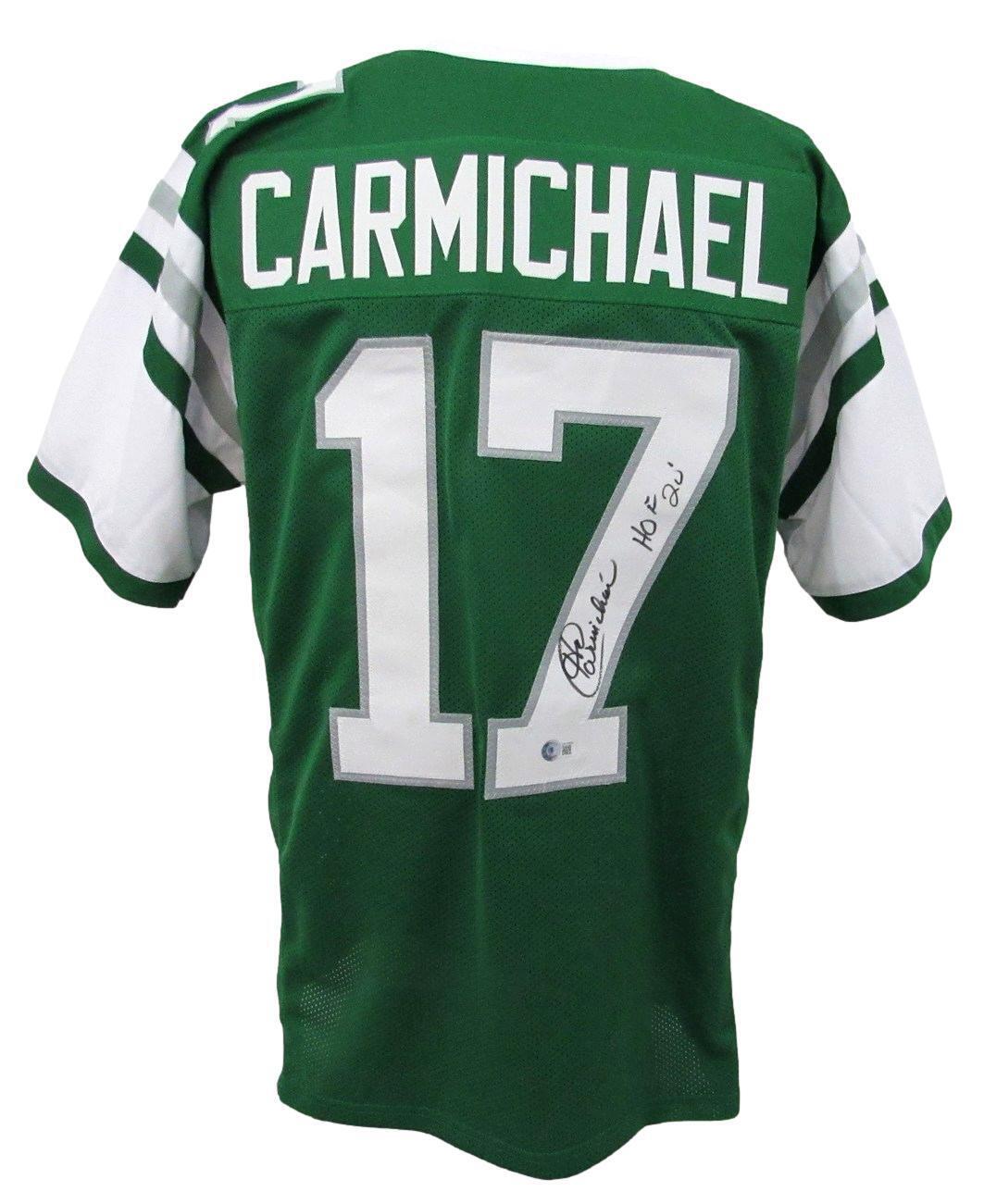 Harold Carmichael HOF Autographed Custom Football Jersey Eagles Beckett 175855