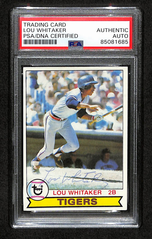 Lou Whitaker Signed 1979 Topps Card #123 Detroit Tigers PSA/DNA 184565