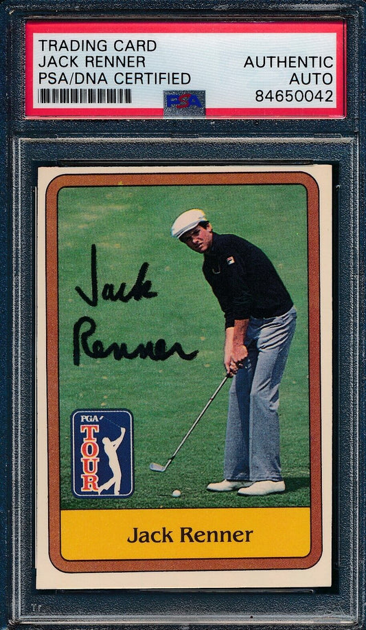 1981 DONRUSS PGA Jack Renner #45 Authentic Card Signed PSA/DNA 176034