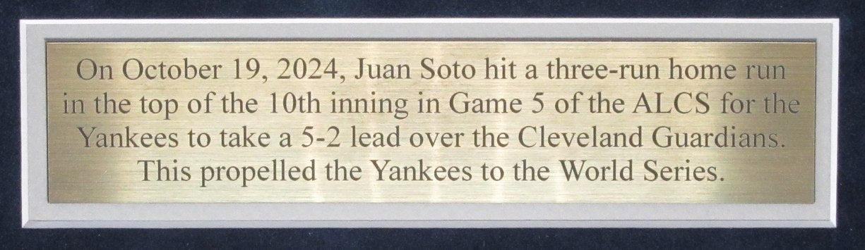 Juan Soto Signed/Autographed White NY Yankees Jersey Framed Beckett 190942