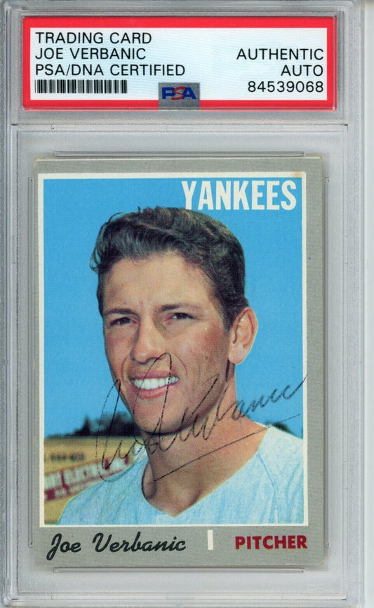 Joe Verbanic Yankees Signed/Autographed 1970 TOPPS Card #416 PSA/DNA 166884