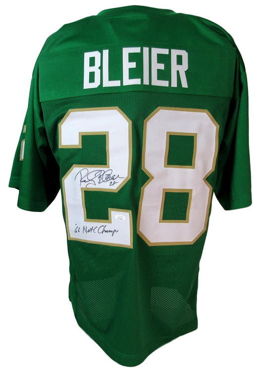 Rocky Bleier University of Notre Dame Signed/Inscribed Green Jersey JSA 147464