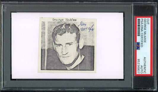 George McAffe HOF Signed/Auto Cut Photo on 3x5 Card Bears PSA/DNA 188246