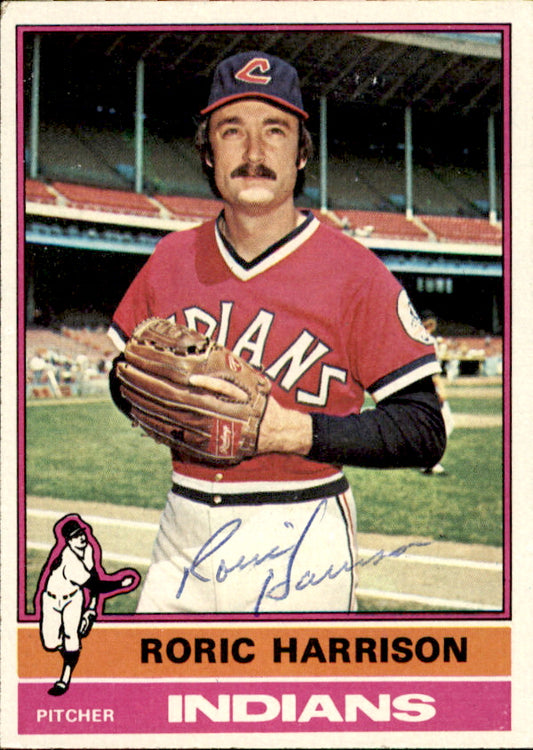Roric Harrison Autographed 1976 TOPPS Card #547 Cleveland Indians 183429