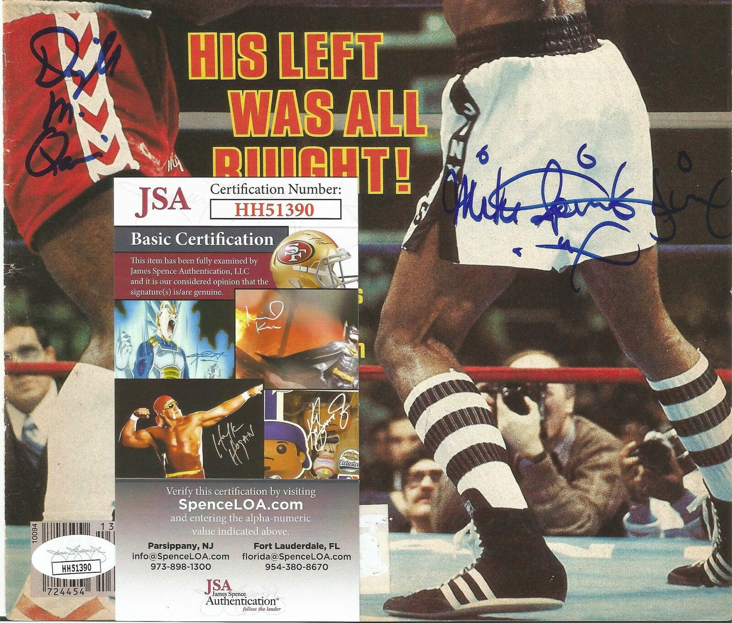 Spinks/Braxton Boxing Dual-Signed 8x10 1983 Sports Illustrated Cover JSA 150949