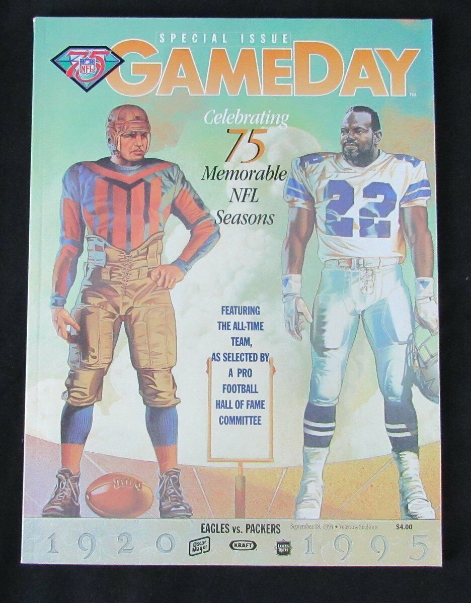 Official Eagles Vs. Packers NFL 75th Anniversary Gameday Program 127373