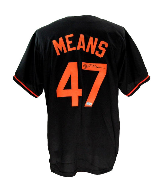 John Means Signed Black Custom Baseball Jersey Baltimore Orioles Beckett 186230