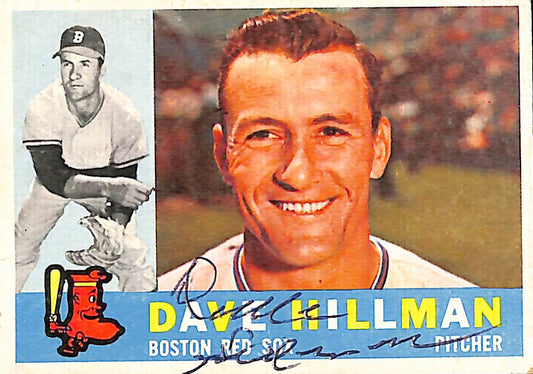 1960 TOPPS #68 Dave Hillman Boston Red Sox Signed/Auto Card 190954