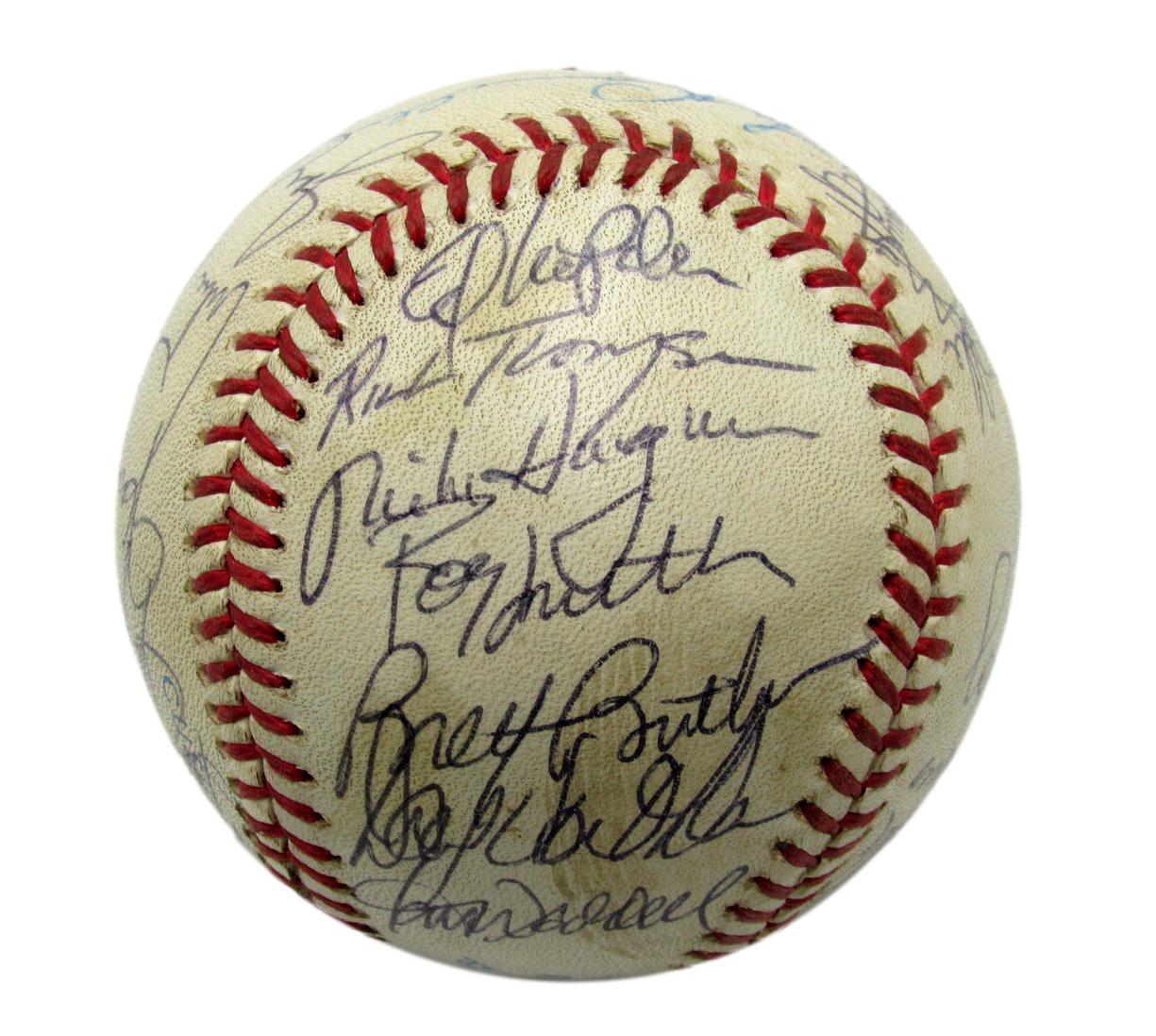 1985 Cleveland Indians Team Autographed by 24 Jacoby Butler OAL Baseball 182803