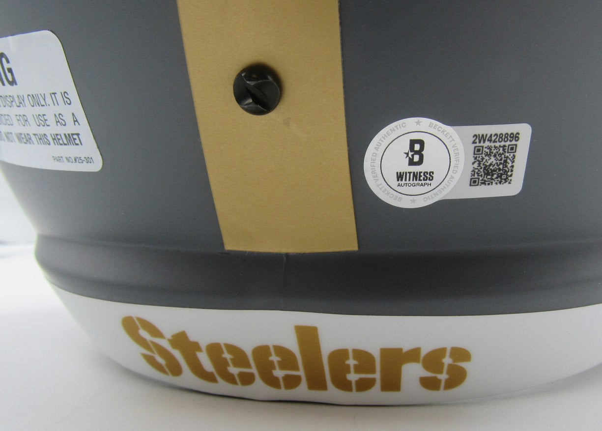 Pat Freiermuth Signed/Auto Slate Full Size Replica Helmet Steelers Beckett