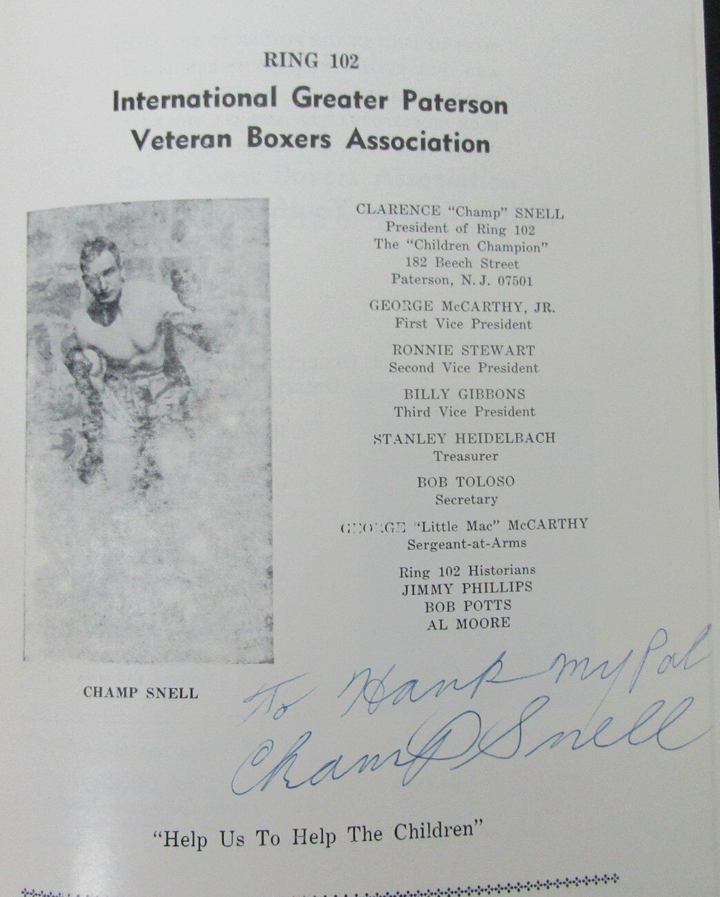 1976 Veteran Boxers Circle of Five Multi Signed Dinner Dance Program 153812