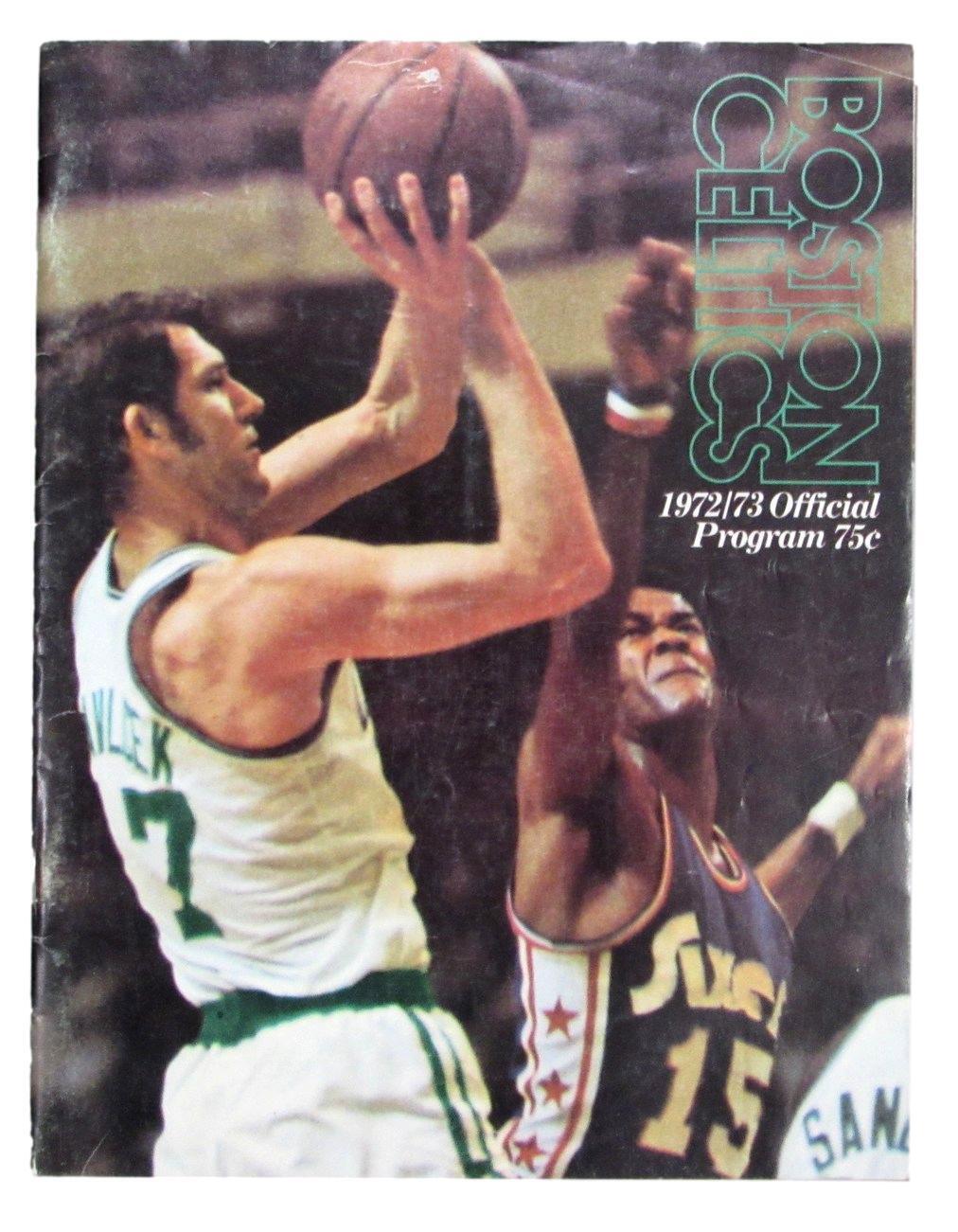 March 11, 1973 Boston Celtics vs. New York Knickerbockers NBA Program