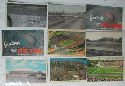 Lot of 9 Vintage Stadium Postcards incl. Rose Bowl/Brown/Hershey  147418