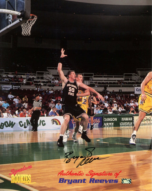 Bryant Reeves Grizzlies Signed 1995 Signature Rookies Cert 8x10 Photo 153561