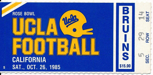 1985 UCLA Bruins vs. USC Trojans Football Game Ticket Stub 148657