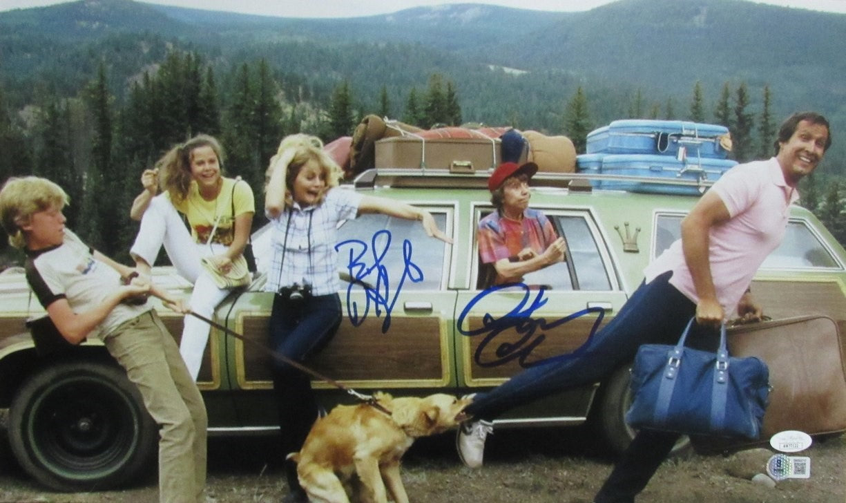 Chevy Chase/Beverly D'Angelo Dual-Signd 12x20 Photo "Family Vacation" JSA 191288