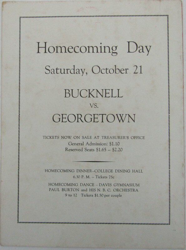 1939 Bucknell vs. Albright College Football Program 142889