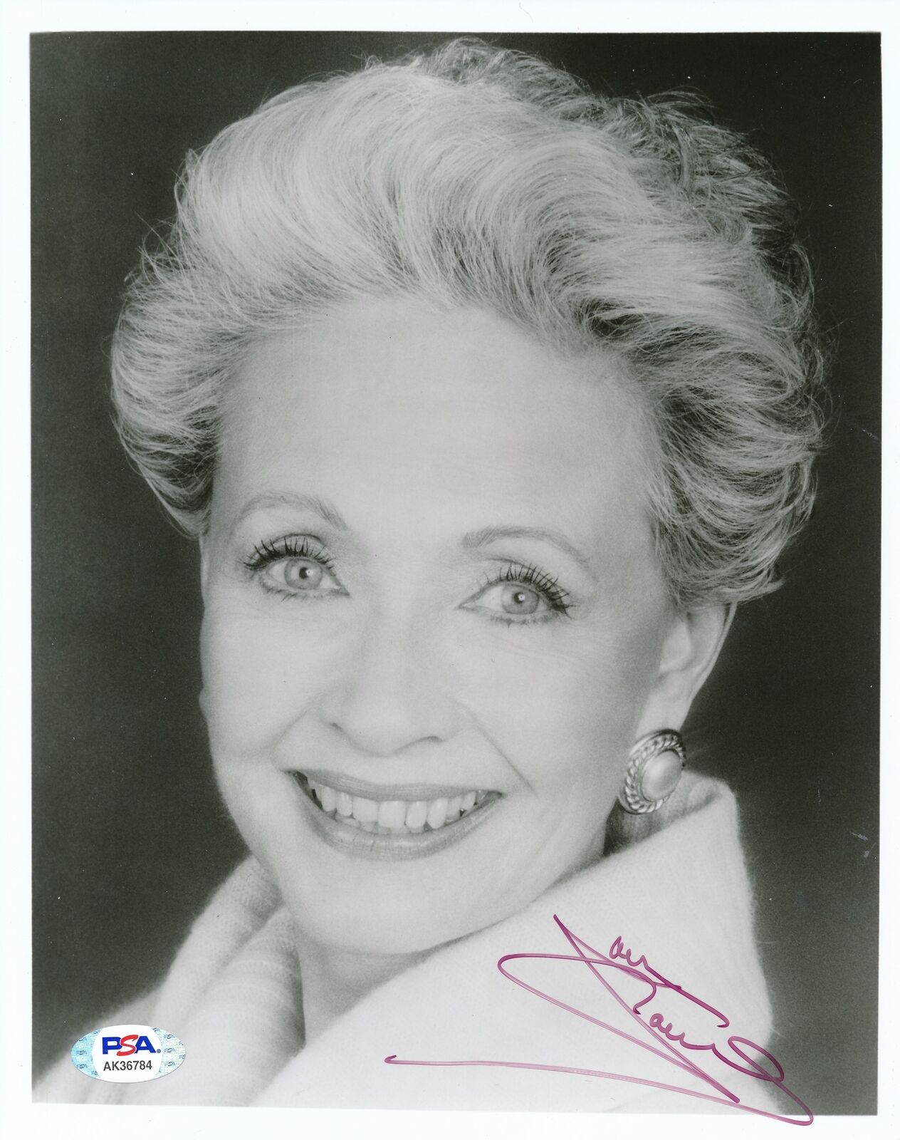 Jane Powell Actress Autographed 8x10 B/W Photo PSA/DNA