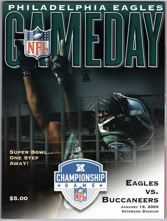 2003 2002 NFL Gameday Program Eagles vs Buccaneers NFC Championship Game 130493