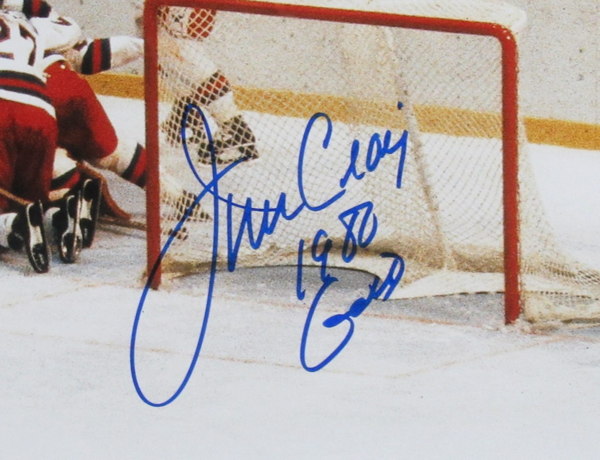 Jim Craig Auto/Insc USA Hockey 1980 Miracle on Ice 16x20 Photo Framed AI 185397