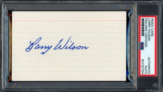 Larry Wilson HOF Autographed 3x5 Index Card St. Louis Cardinals PSA/DNA
