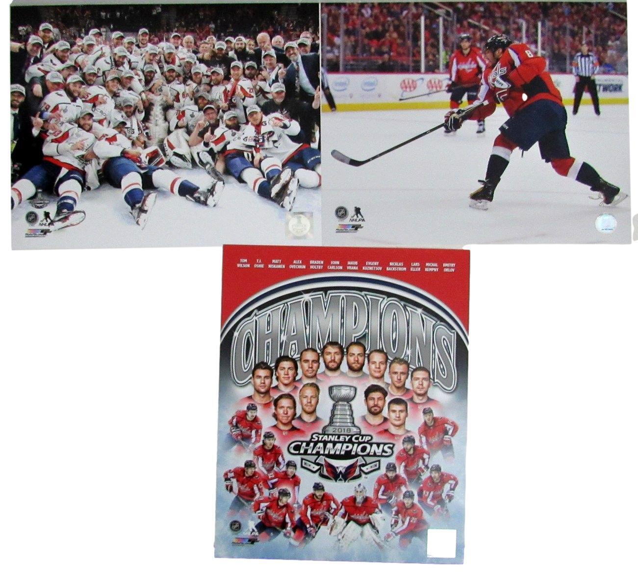 Lot of (3) Washington Capitals 11x14 NHL PhotoFile Photos