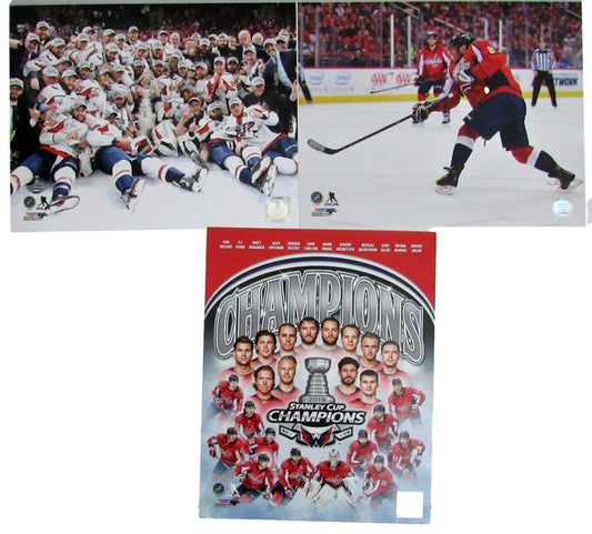 Lot of (3) Washington Capitals 11x14 NHL PhotoFile Photos