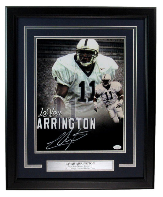 LaVar Arrington Signed/Autographed 11x14 Photo Penn State Framed JSA 192408